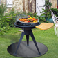 Skørter | Round Ember Mat for Under Grill Fireplace, Fireplace Mat for the Terrace, Flame Retardant Heat Resistant BBQ Gas Grill Air Fryer Protective Mat for Patio Grass Area Outdoor Campsite Fire Safe Pad Black (36")