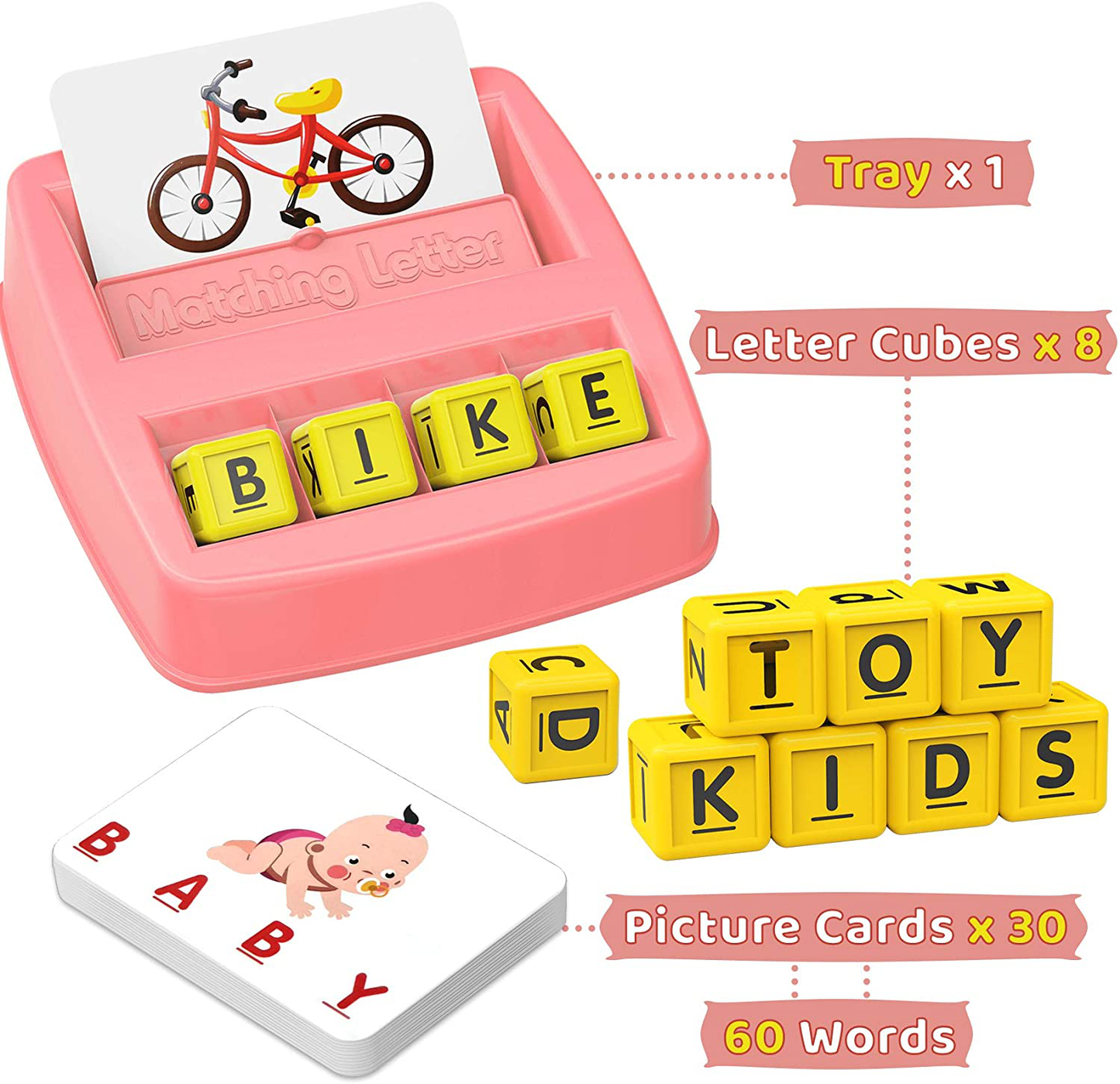 Skørter | HahaGift Educational toys for 2-5 year old girl gifts, Matches letter learning game activities, Christmas birthday gift for toddlers 2 3 4 5 year old girls