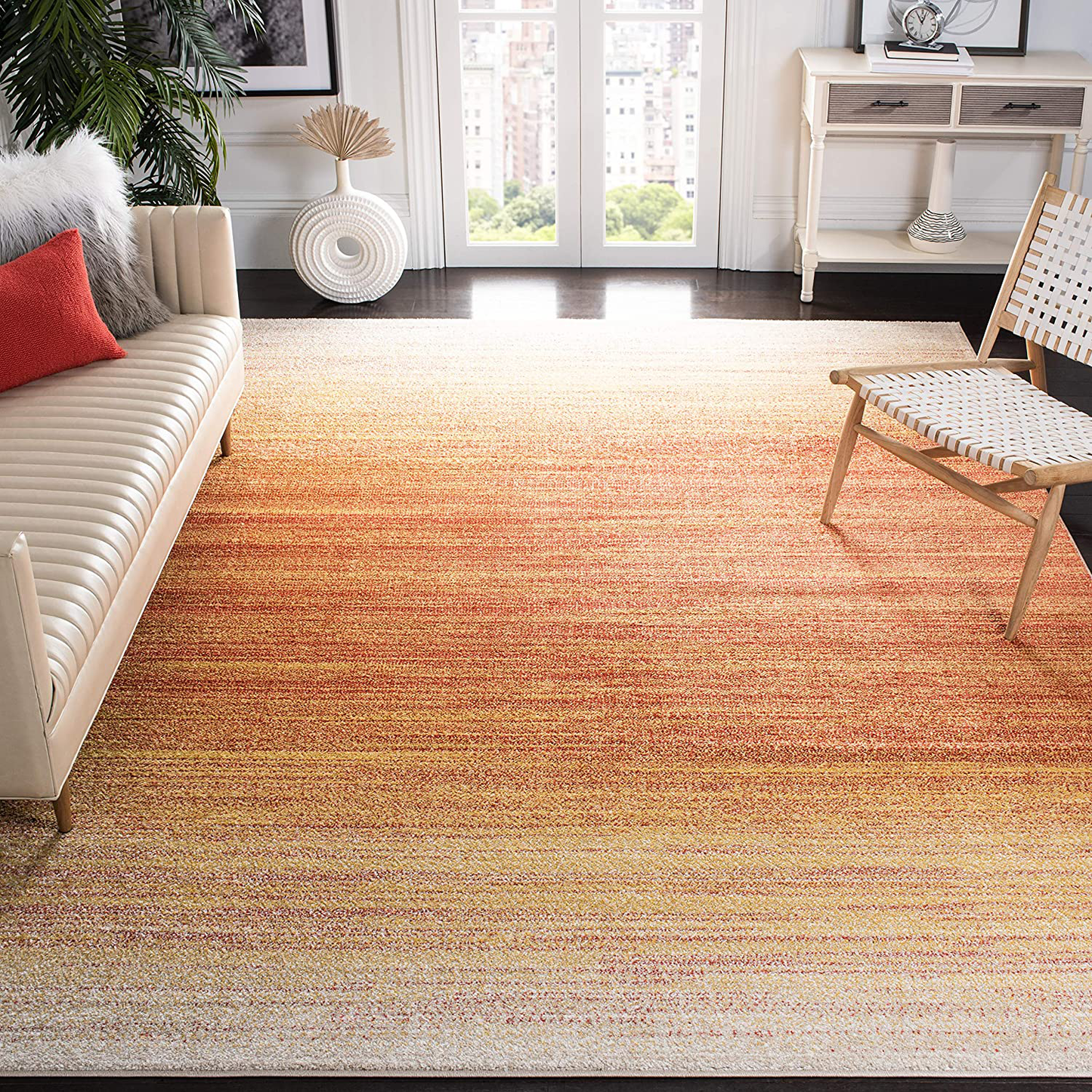 Skørter | Safavieh Adirondack Collection ADR142V Modern Ombre Area Rug, 3' x 5', Purple / Gray