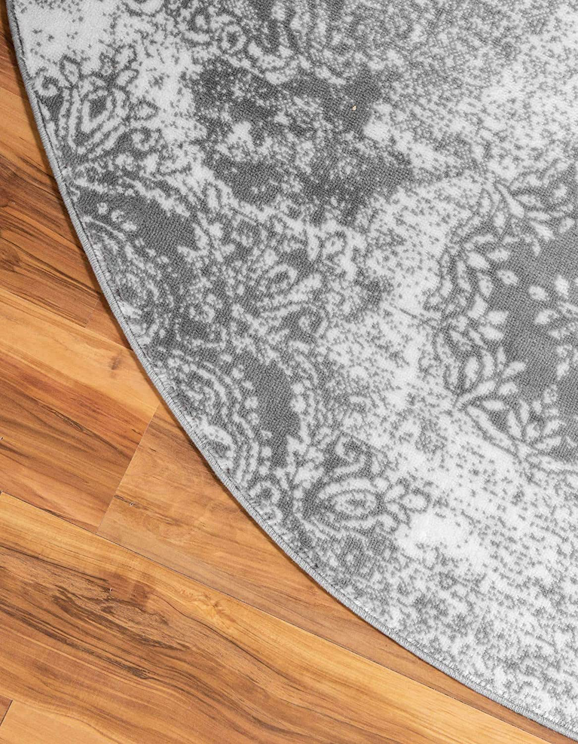 Skørter | Unique Loom Sofia Collection Area Traditional Vintage Rug, French Inspired Perfect for All Home Décor, 3' 3 x 5' 3 Rectangular, Gray/Ivory