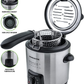 Skørter | Ovente Electric Oil Fryer 0.9 Liter with Stainless Steel Basket and Temperature Control, 840 Watt Power with Heating Element, Perfect for Chicken Fries Compact & Easy Storage, Silver FDM1091BR