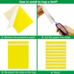 Skørter | 50 Sheets Yellow Sticky Traps, Fruit Fly Traps, for Indoor and Outdoor, Includes Twisted Tovar and Plastic Holders
