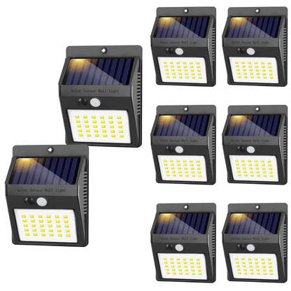 Skørter | 6-Pack Solar Motion Sensor Outdoor Light, Waterproof Wireless Security Lighting