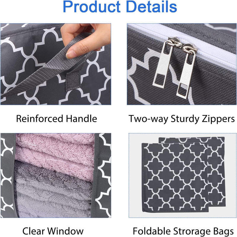 Skørter | Multi Pack Large Cape Closet Organization and Storage Containers for Clothes & Blankets