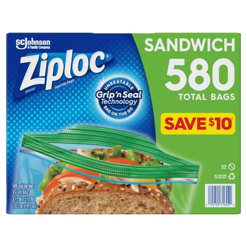 Skørter | 580 Counters Ziploc Sandwich Bag 6.5" x 6"
