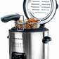 Skørter | Ovente Electric Oil Fryer 0.9 Liter with Stainless Steel Basket and Temperature Control, 840 Watt Power with Heating Element, Perfect for Chicken Fries Compact & Easy Storage, Silver FDM1091BR
