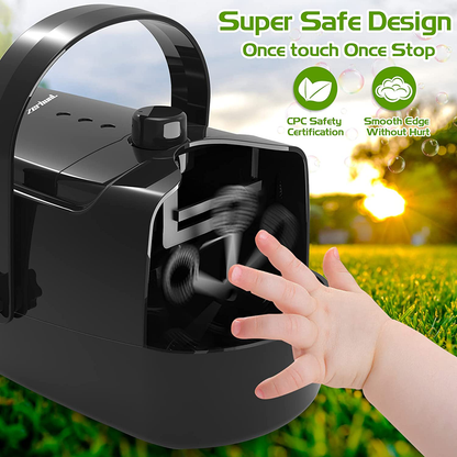 Skorter | Bubble Machine Durable Automatic Bubble Blower, 4800+ Bubbles Per Minute Bubbles for Children Toddlers Bubble Maker Powered by Plug-in or Batteries Bubble Toys for Indoor Outdoor Birthday Party