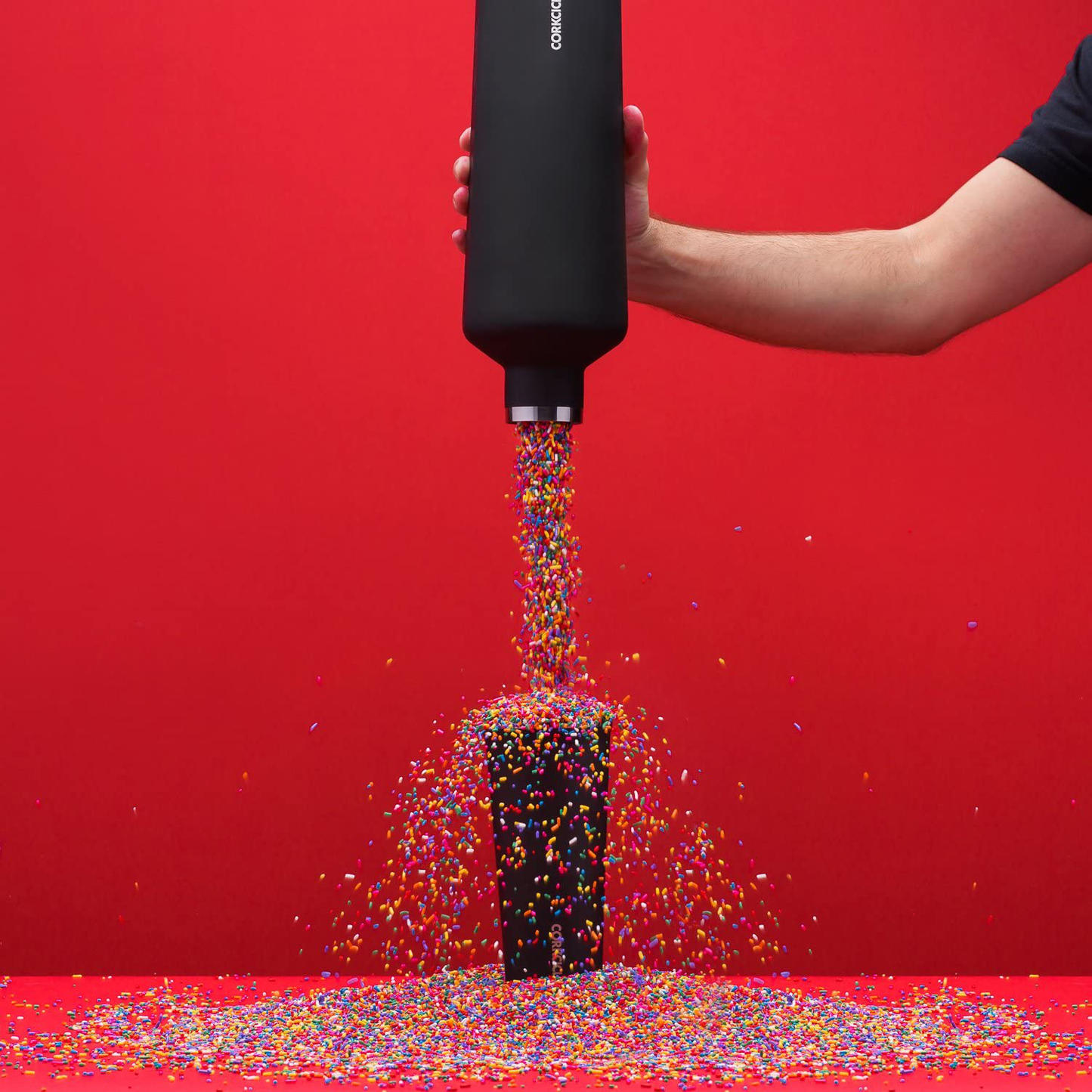 Skorter | Corkcicle Kettle - Water Bottle & Thermos - Triple Insulated Stainless Steel, 16 oz, Matte Black