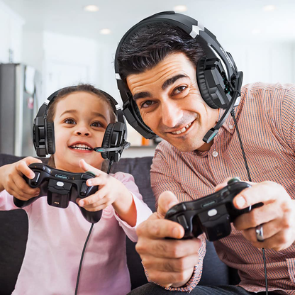 Skorter | Bengoo G9000 Stereo Gaming Headset For Ps4 Pc Xbox One Ps5 Controller, Noise-Cancelling Over-Ear Headphones With Microphone, Led Light, Bass Surround, Soft Memory Earmuffs For Laptop Mac - Black