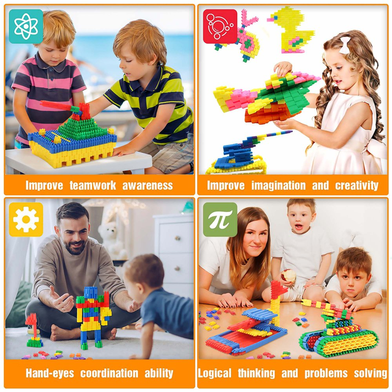 Skørter | 600 Pieces Set - Building Blocks Construction STEM Toy