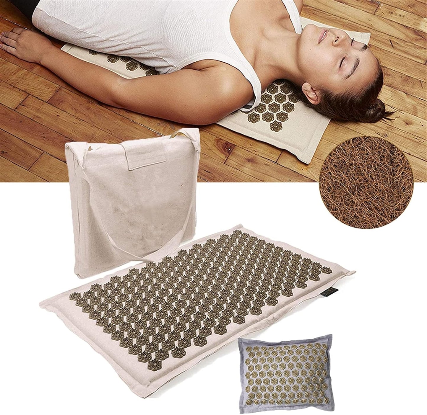 Skorter | Acupressure mat with Pillow and 5500 Pressure Points – The Florapress Relaxation Set