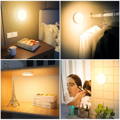 Skorter | Ferswe Dimmable Touch Lights, 3000K Rechargeable Led Tap Light - 2 Pack, Warm White
