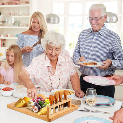 Skorter | CheeseLux – Premium Bamboo Cheese Board Set