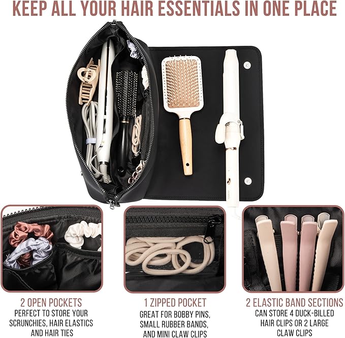 Skorter | 2-in-1 hair tool travel bag & heat-resistant mat