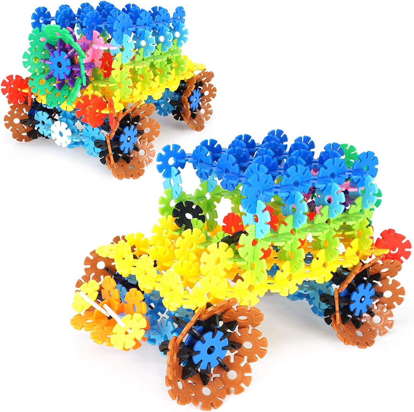 Skørter | Brain Flakes 500 Piece Connector Set - A Creative and Educational Alternative to Building Blocks - Tested for Children's Safety - A Great Stem Toy for Both Boys and Girls