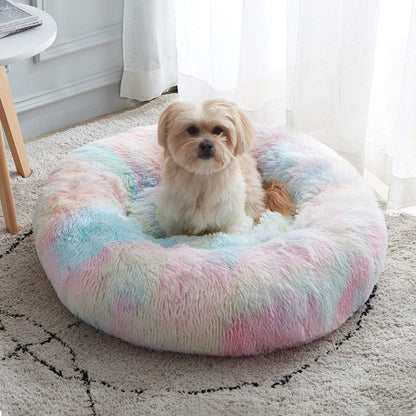 Skorter | Beef Rainbow Extra Plush Calming Donut Dog Beds