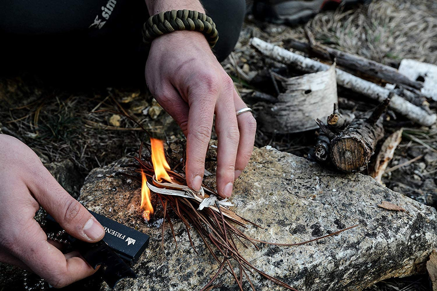 Skorter | The Friendly Swede Magnesium Flint Fire Starter - 3 Pack - Survival Firesteel Blocks with Striker, Camping Emergency Equipment