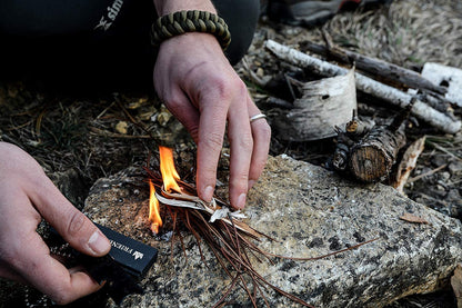 Skorter | The Friendly Swede Magnesium Flint Fire Starter - 3 Pack - Survival Firesteel Blocks with Striker, Camping Emergency Equipment