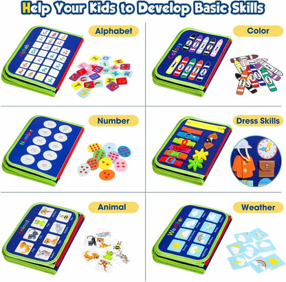 Skorter | Discover Felt Montessori Press Board – Educational Activity Book for Toddlers (2–4 years)