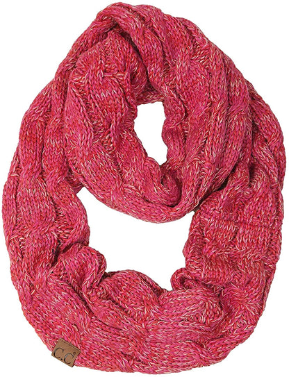 Skorter | Funky Junque’s Beanies Matching Ribbed Winter Warm Cable Knit Infinity Scarf