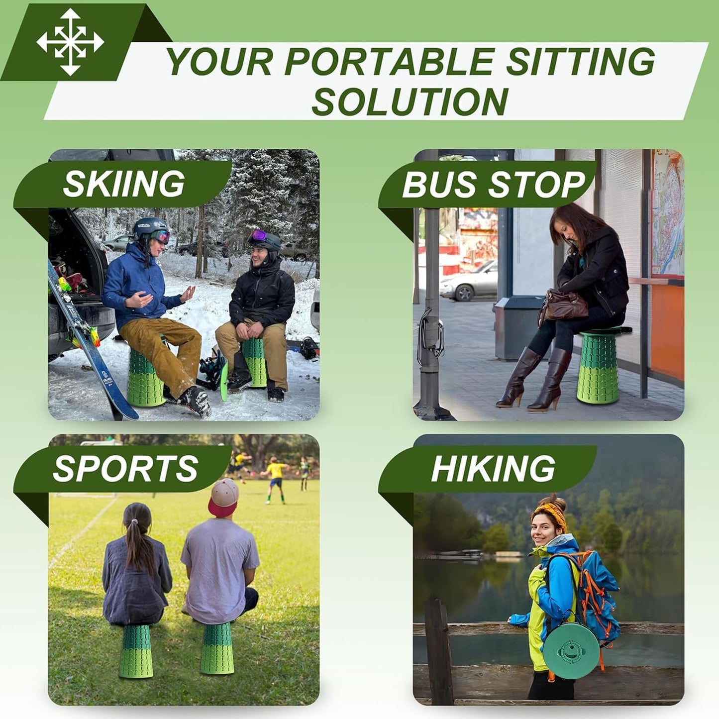 Skorter | Collapsible Stool with Cushion – SitMax