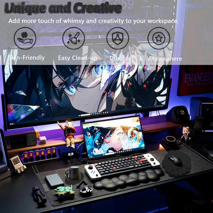 Skorter | Cloud-Shaped Ergonomic Wrist Rest Set with Mouse Pad & Coaster – Zeyora