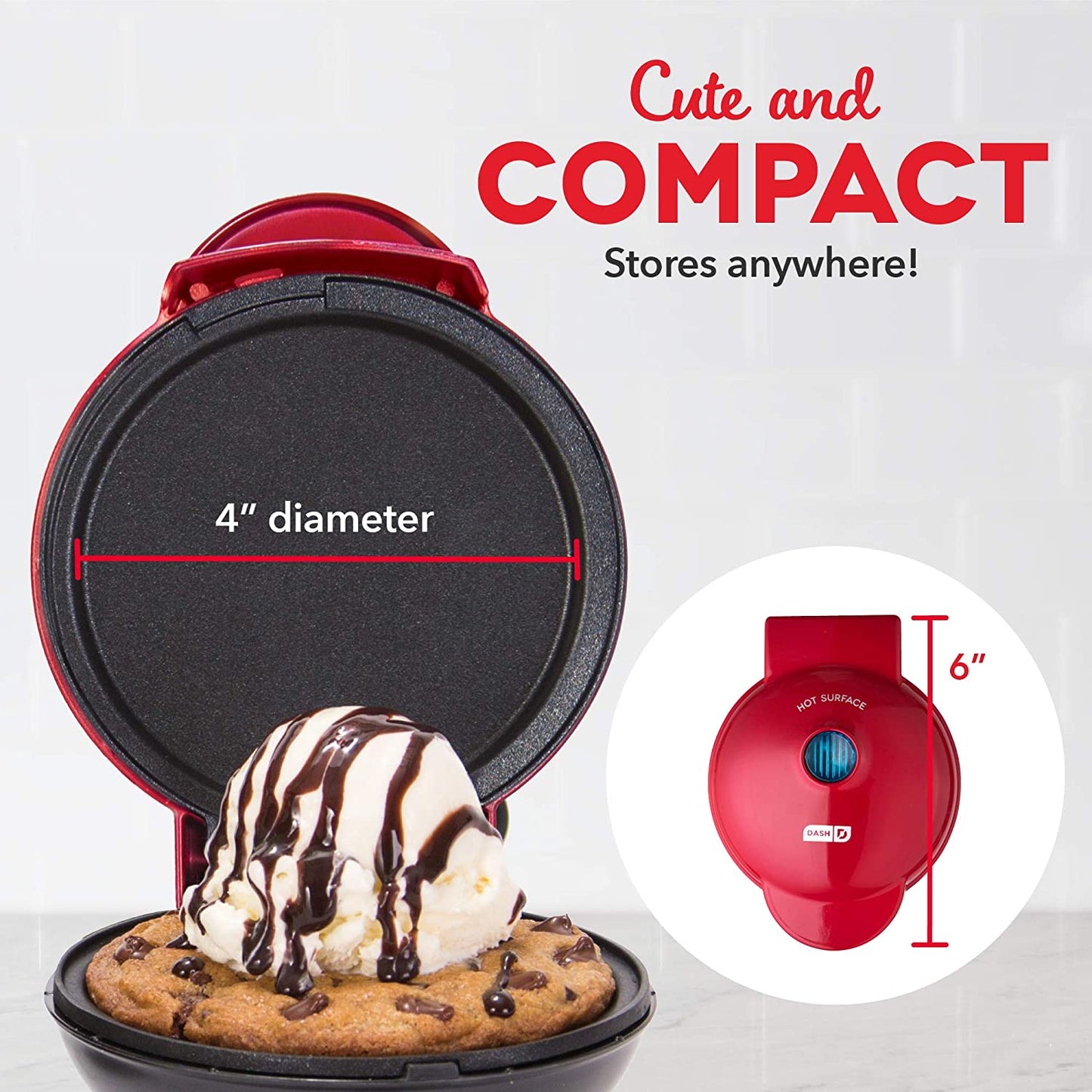 Skørter | Dash Mini Electric Round Frying Pan With Recipe Book Included