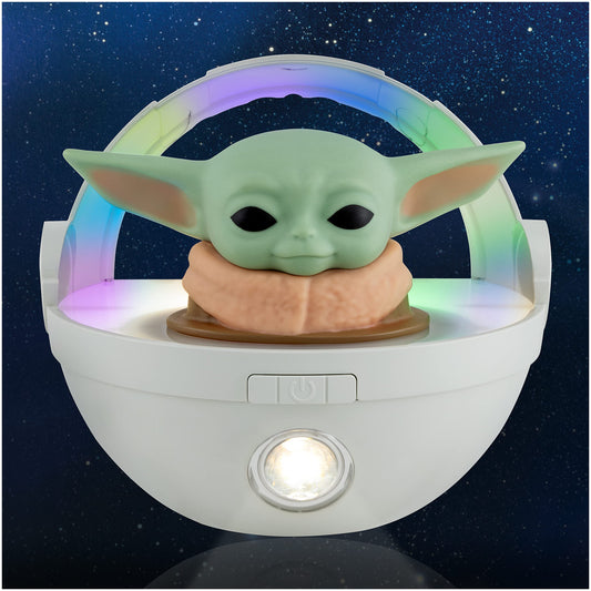 Skorter | Star Wars Baby Yoda Night Light - Color Changing Led Grogu Floating Bearer For Bed and Wall