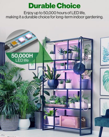 Skorter | Sunco 2Ft Led Grow Light, 20W Full Spectrum For Indoor Plants, 2 Pack With Inline Switch