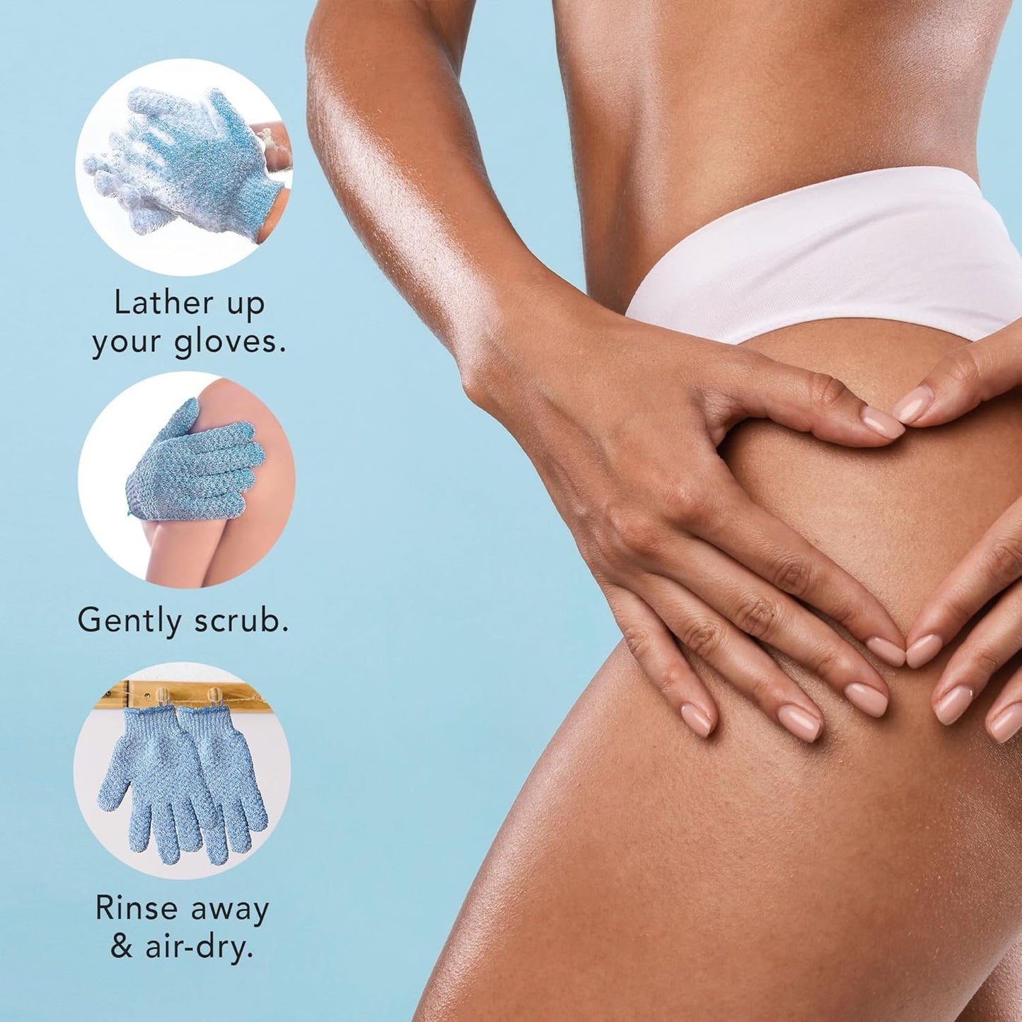 Skorter | Exfoliating Bath Gloves – Set of 2