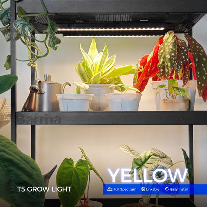 Skorter | Barrina 1Ft T5 Grow Lights Bulbs, Full Spectrum Led, Yellow, 4 Packs For Indoor Plants