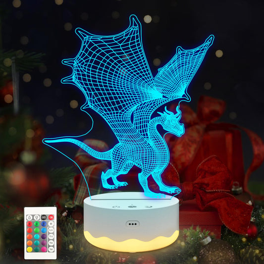 Skorter | Anywin Dragon Lamp 3D Night Light With Timer & Dimmable - Fantasy Gifts For Kids & Women