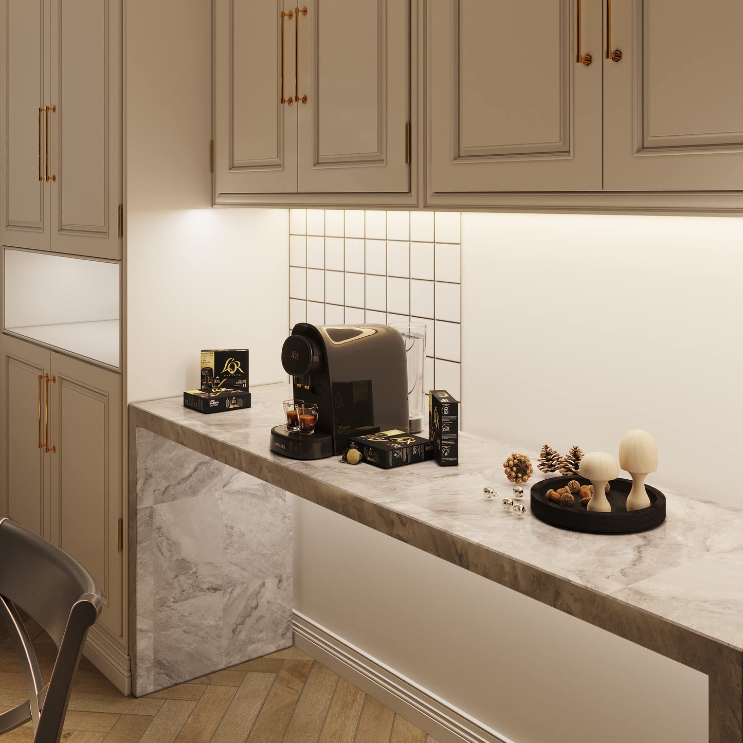 Skorter | Getinlight 30-inch Dimmable Led Under-cabinet Light, Daylight White, Etl Listed, Matte White