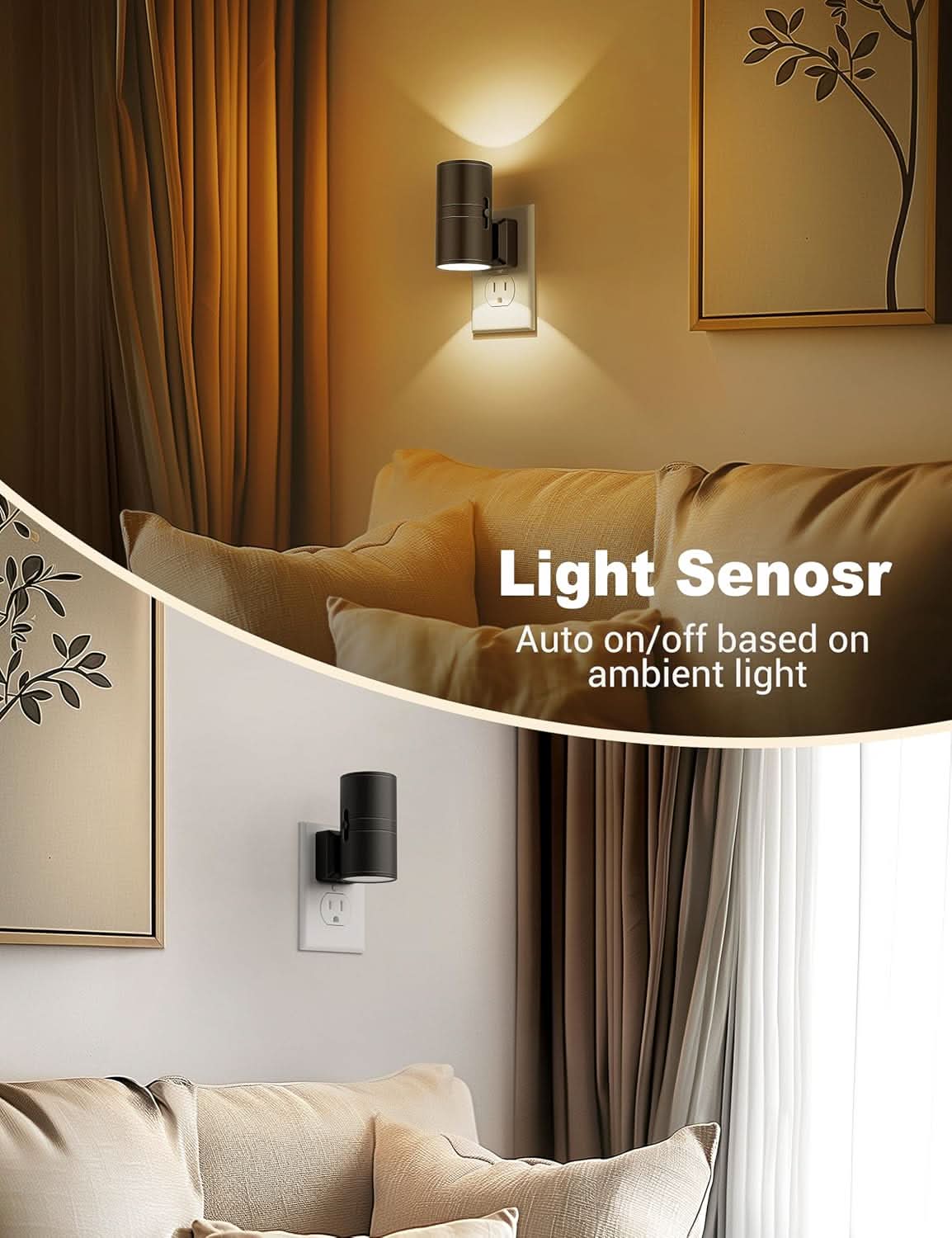 Skorter | NIGHTSENSE – LED night light with twilight sensor, glare-free & energy-efficient