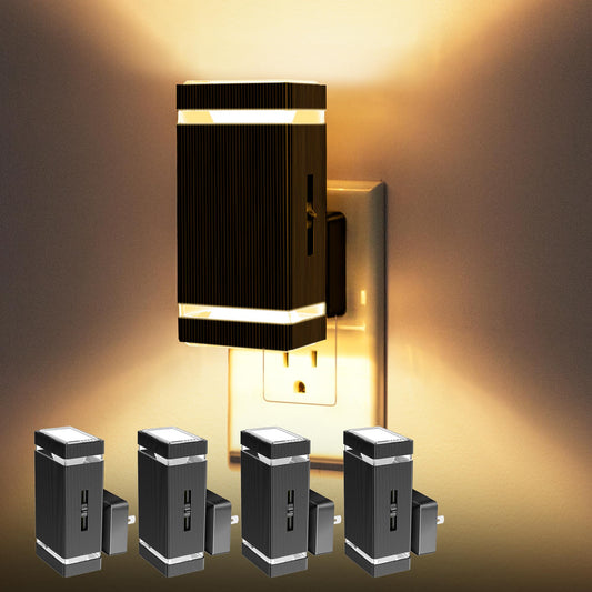 Skorter | Doresshop Dimmable Led Nightlight Plug-In, 4 Pack With Dusk-To-Dawn Sensor, Soft White