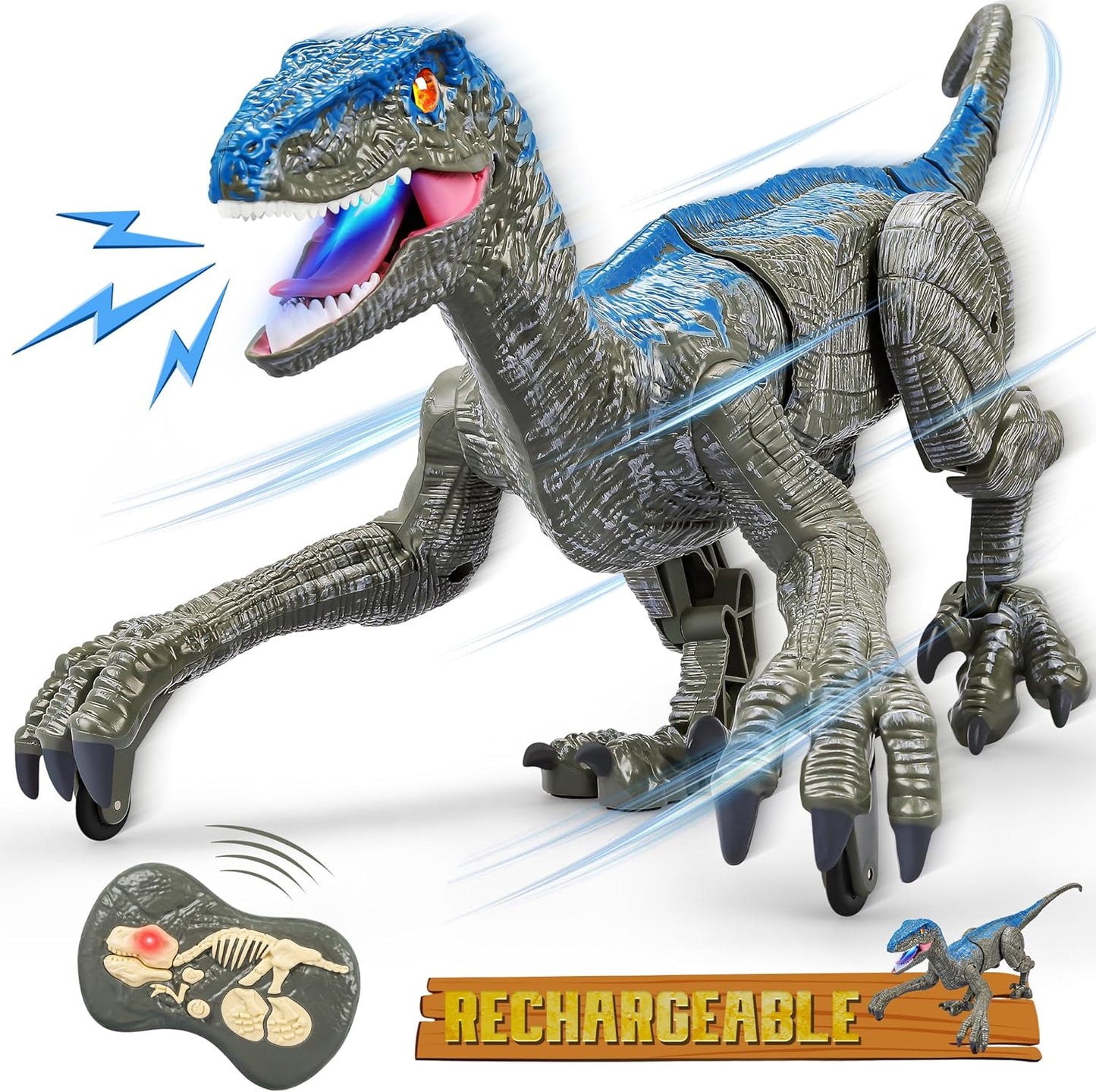 Skorter | RaptorMove – Remote Control Dinosaur Toy with Sound, LED and Realistic Movements