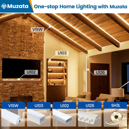 Skorter | Muzata 20Pack 3.3Ft Led Channel Aluminum Diffuser With Milk Colored Cover For Easy Installation