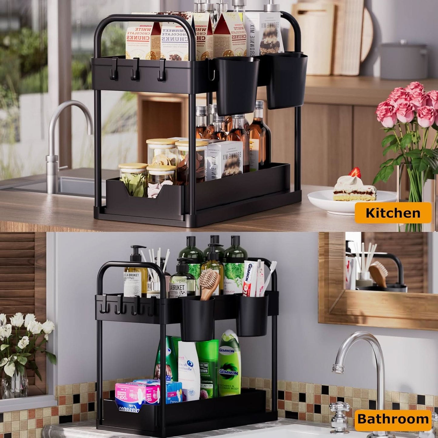 Skorter | EcoSpace - 2-tier under-desk shelf