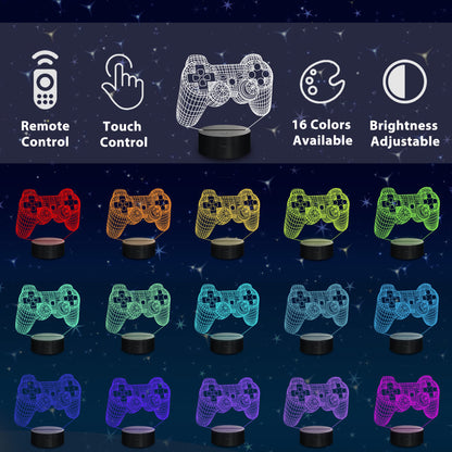Skorter | Coopark Lampeez 3D Gamepad lamp - 16 color changing night lights for kids & gamers