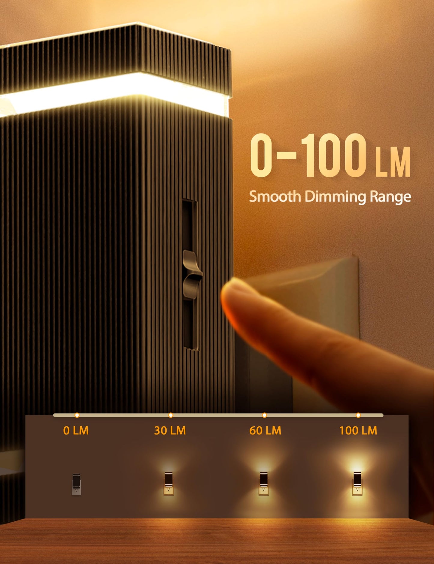 Skorter | Doresshop Dimmable Led Nightlight Plug-In, 4 Pack With Dusk-To-Dawn Sensor, Soft White