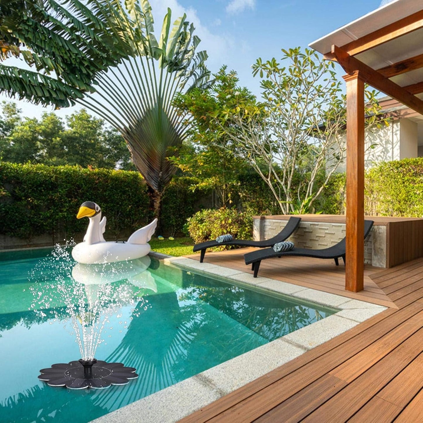 Skorter | Solar-powered fountain for the garden – Flower design water feature for ponds and pools