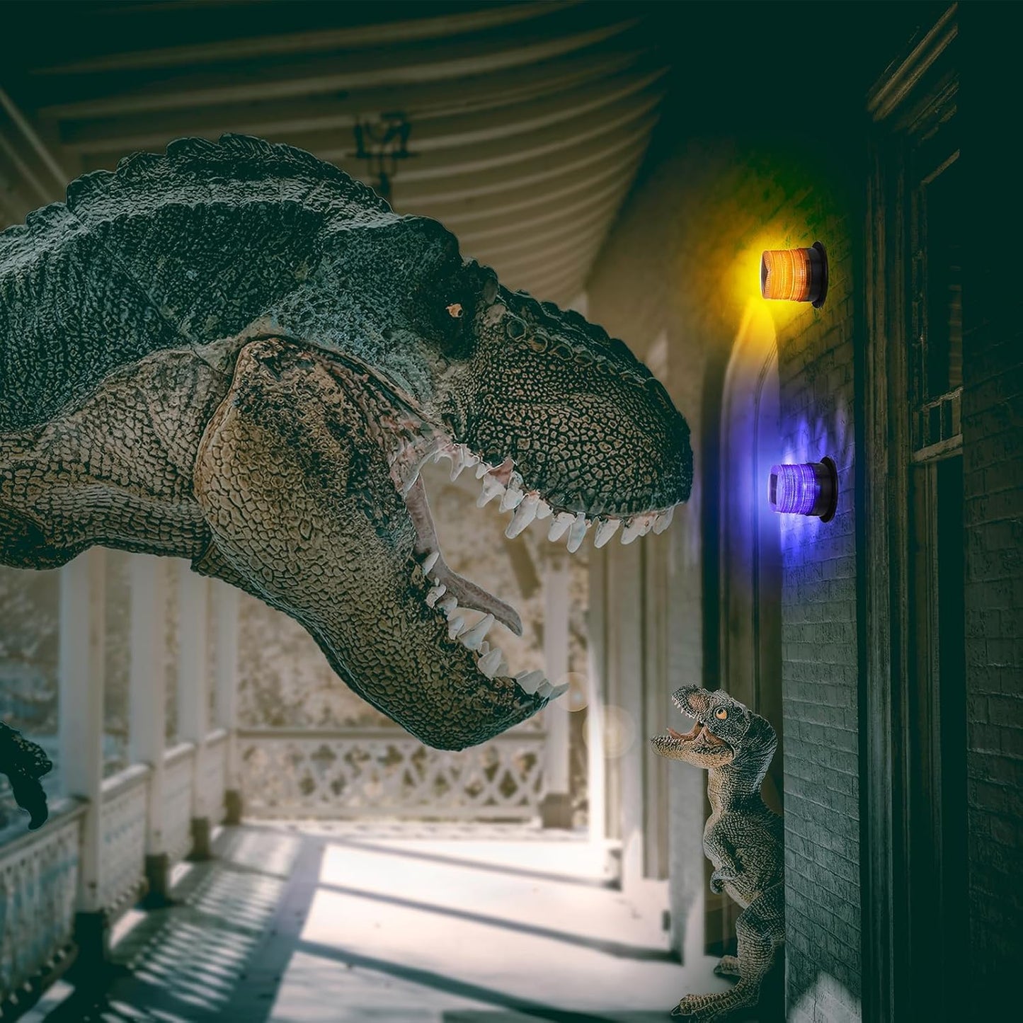 Skorter | Solar-Powered Amber & Blue Magnetic Strobe Lights Set – Liora