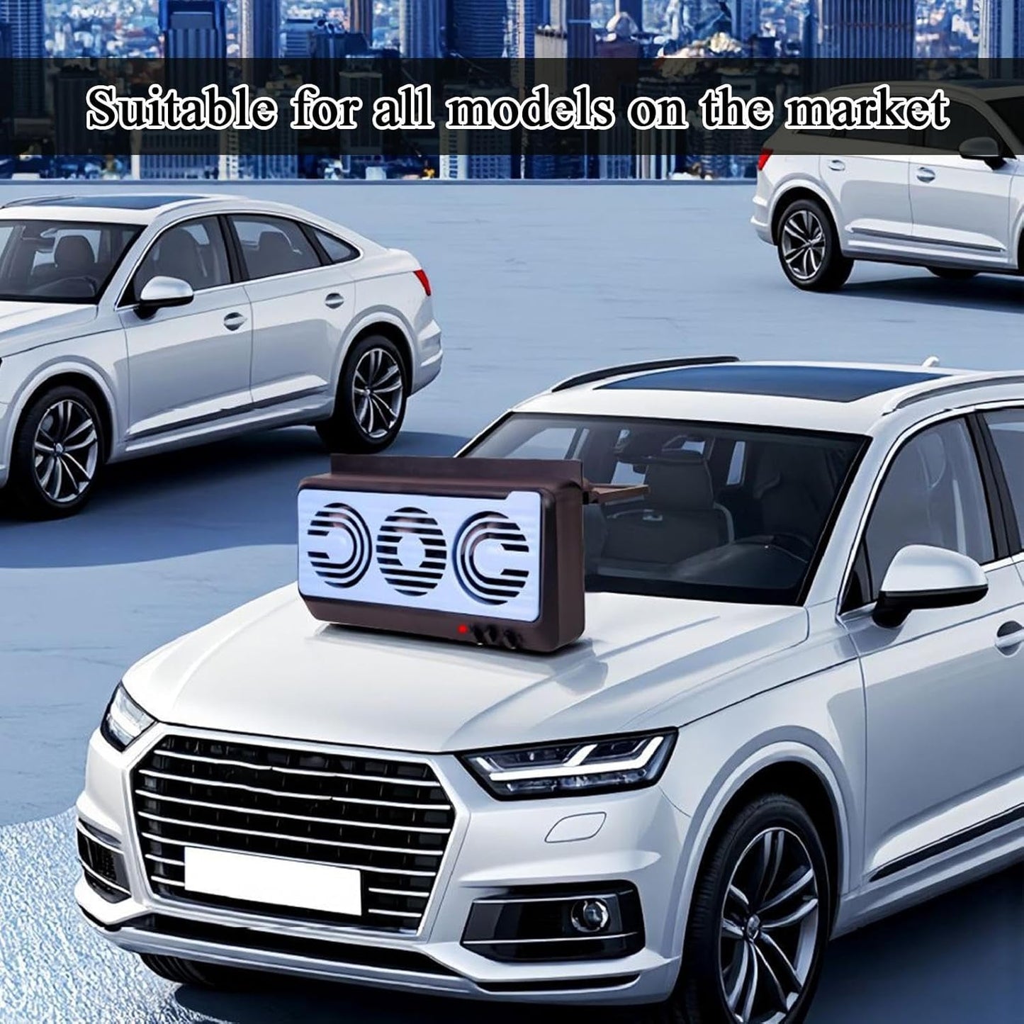 Skorter | Solar Car Window Fan – Dual Duct Ventilation Exhaust & Cooling Accessory – Aurovent