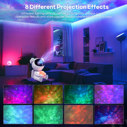 Skorter | Dienmern Star Projector Galaxy Night Light - Astronaut LED Lamp for Kids Room Decor, Remote Control & Timer