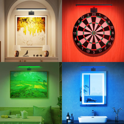 Skorter | Bigmonat 16" Wireless LED Picture Lighting, Remote Control, USB Rechargeable, Dimmable, Color Changeable