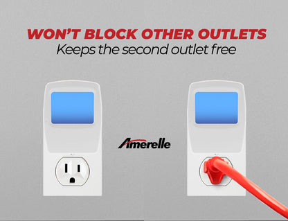 Skorter | Amerelle Always-On Blue Night Light - 4 Pack LED Plug-In Light for Bedroom, Bathroom, Children's Room