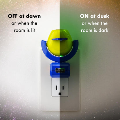 Skorter | Projectables Led Night Light - Automatic On/Off, Projects the Solar System & Wildlife, Green/Blue
