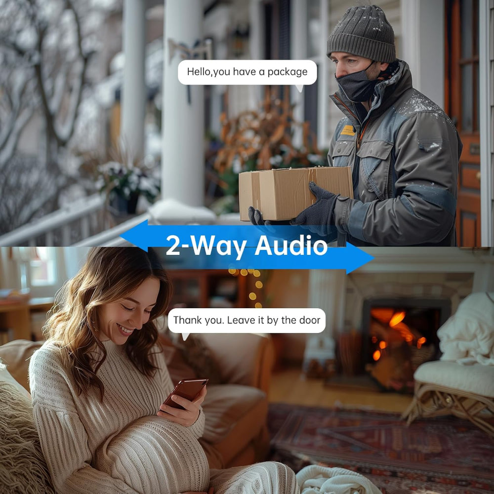Skørter | 2 Pack Light Bulb Security Camera - Wireless Outdoor - 360° AI Motion Detection
