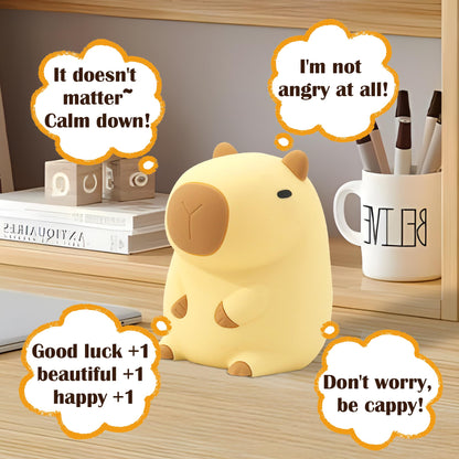 Skorter | Anywin Capybara Night Light - Cute Silicone Lamp With Rechargeable Timer & Dimmer For Kids And Gifts