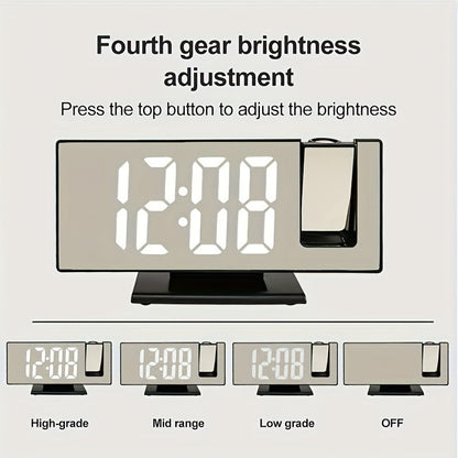 Skorter | ProjectTime - Large LED Mirror Clock with Projection